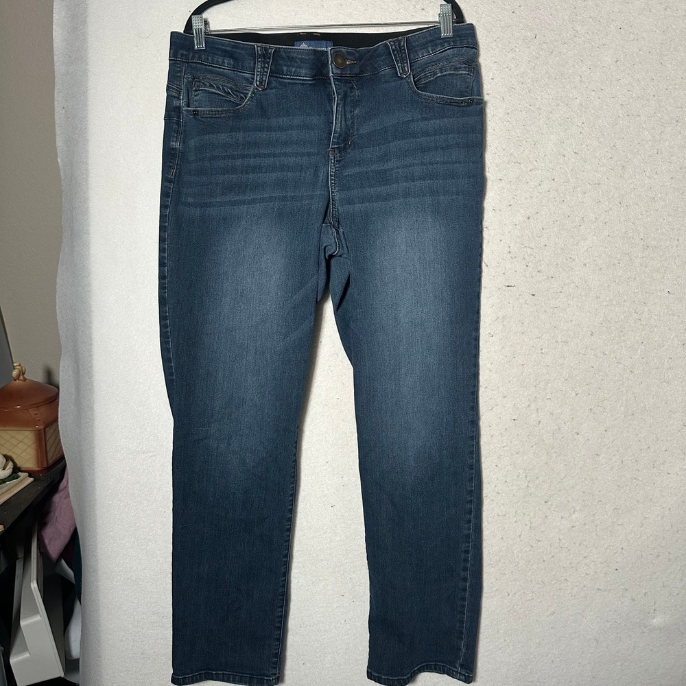 Democracy Ab solution Straight Leg Jeans 18W Indigo Blue Stretch WO41560CD